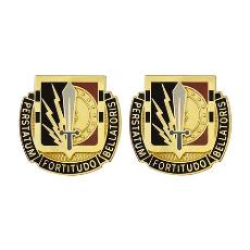 Special Troops Battalion, 2nd Brigade, 1st Cavalry Division Unit Crest (Perstatum Fortitudo Bellatoris)
